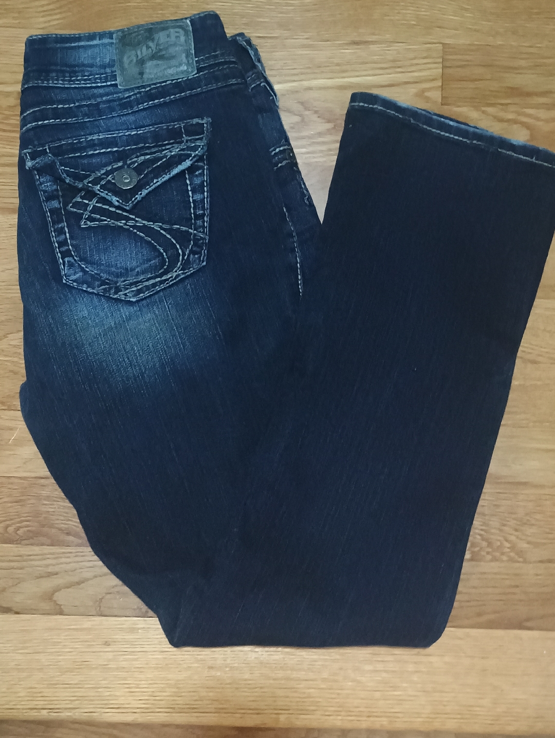 Silver Suki Surplus Womens Dark Indigo Bootcut Jeans Sz 29x32